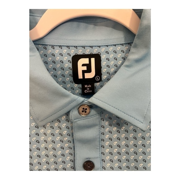 Footjoy Blue Woodland Hills Country Club Embroidered Polo Size Large WA1 - Picture 2 of 5